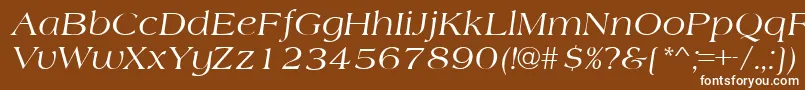 AmherstItalic Font – White Fonts on Brown Background