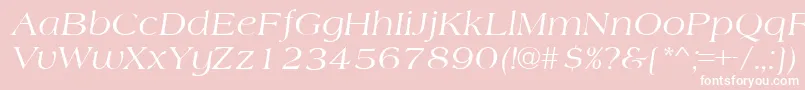 AmherstItalic Font – White Fonts on Pink Background