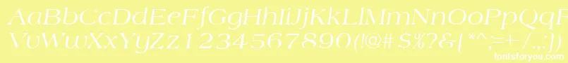 AmherstItalic Font – White Fonts on Yellow Background