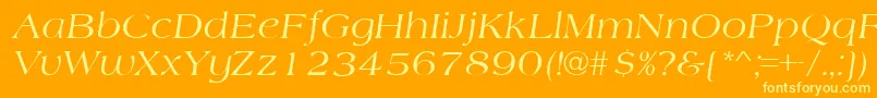 フォントAmherstItalic – オレンジの背景に黄色の文字