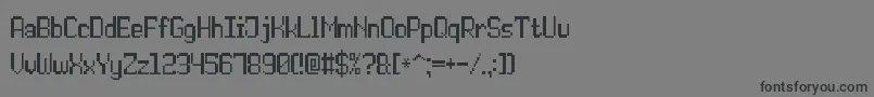 Fonte DoublePixel7 – fontes pretas em um fundo cinza