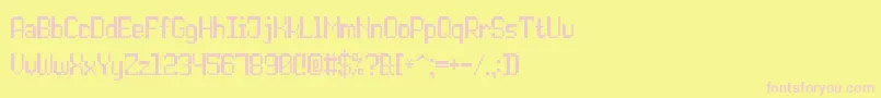 DoublePixel7 Font – Pink Fonts on Yellow Background