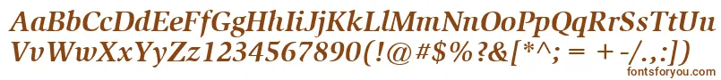 フォントItcSlimbachLtBoldItalic – 茶色のフォント