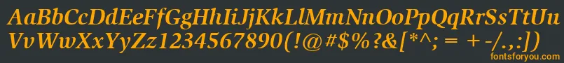 Шрифт ItcSlimbachLtBoldItalic – оранжевые шрифты на чёрном фоне