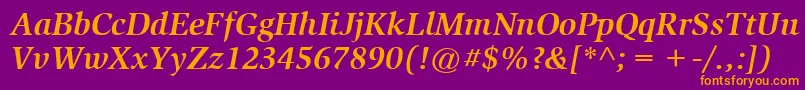 Police ItcSlimbachLtBoldItalic – polices orange sur fond violet