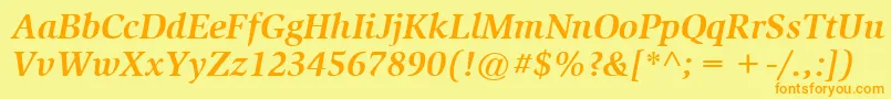 fuente ItcSlimbachLtBoldItalic – Fuentes Naranjas Sobre Fondo Amarillo