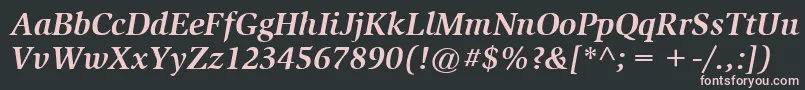 ItcSlimbachLtBoldItalic Font – Pink Fonts on Black Background