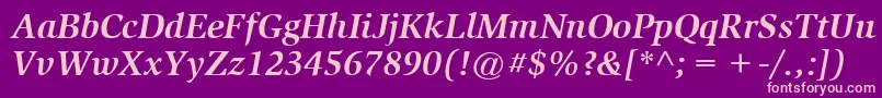 Police ItcSlimbachLtBoldItalic – polices roses sur fond violet
