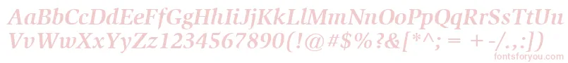 ItcSlimbachLtBoldItalic Font – Pink Fonts on White Background