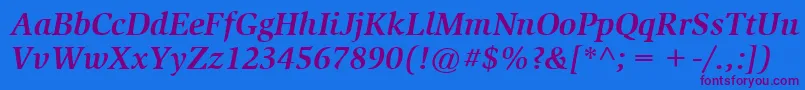 Police ItcSlimbachLtBoldItalic – polices violettes sur fond bleu