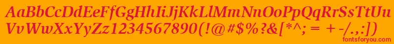 ItcSlimbachLtBoldItalic Font – Red Fonts on Orange Background