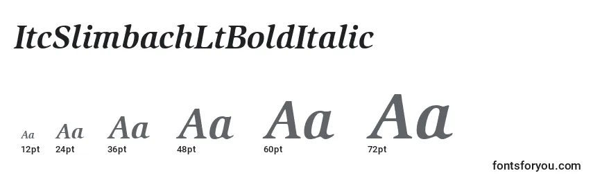 Размеры шрифта ItcSlimbachLtBoldItalic