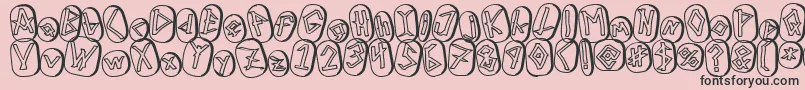 RunezOfOmegaTwo Font – Black Fonts on Pink Background