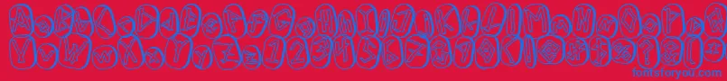 RunezOfOmegaTwo Font – Blue Fonts on Red Background