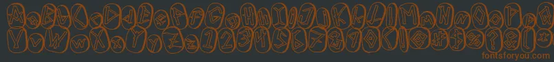 RunezOfOmegaTwo Font – Brown Fonts on Black Background