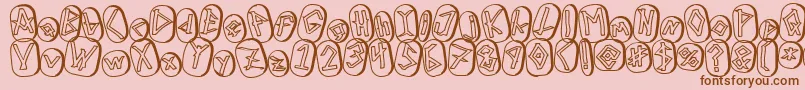RunezOfOmegaTwo Font – Brown Fonts on Pink Background