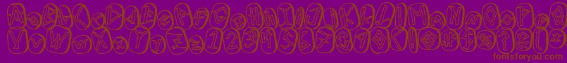 RunezOfOmegaTwo Font – Brown Fonts on Purple Background