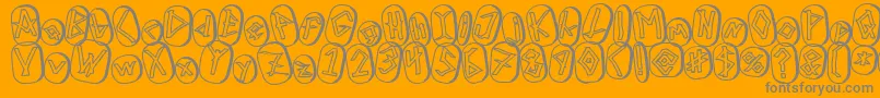 RunezOfOmegaTwo Font – Gray Fonts on Orange Background