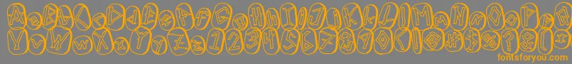 RunezOfOmegaTwo Font – Orange Fonts on Gray Background