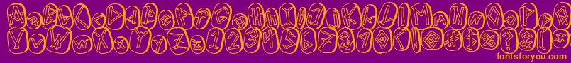 RunezOfOmegaTwo Font – Orange Fonts on Purple Background