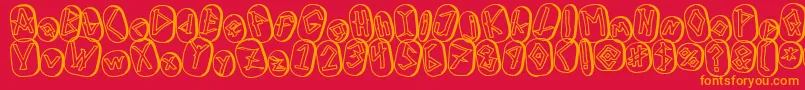 RunezOfOmegaTwo Font – Orange Fonts on Red Background
