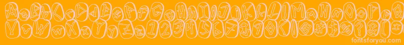 RunezOfOmegaTwo Font – Pink Fonts on Orange Background