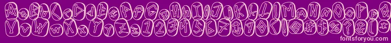 RunezOfOmegaTwo Font – Pink Fonts on Purple Background