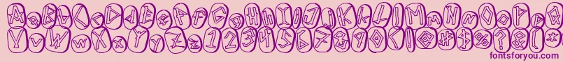RunezOfOmegaTwo Font – Purple Fonts on Pink Background