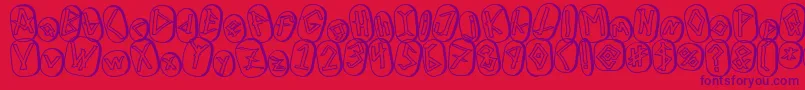 RunezOfOmegaTwo Font – Purple Fonts on Red Background