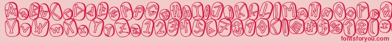 RunezOfOmegaTwo Font – Red Fonts on Pink Background