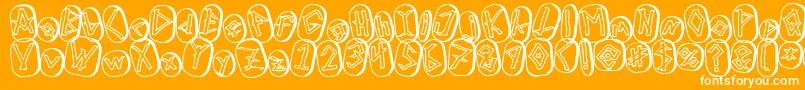 RunezOfOmegaTwo Font – White Fonts on Orange Background