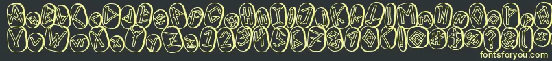 RunezOfOmegaTwo Font – Yellow Fonts on Black Background