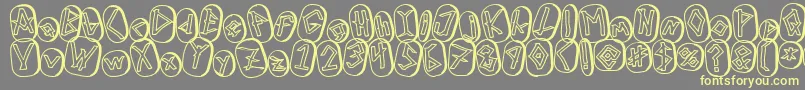 RunezOfOmegaTwo Font – Yellow Fonts on Gray Background