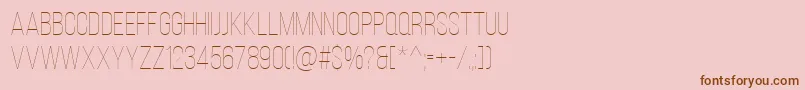 BebasNeueThin Font – Brown Fonts on Pink Background