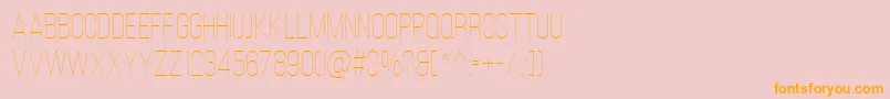 BebasNeueThin Font – Orange Fonts on Pink Background