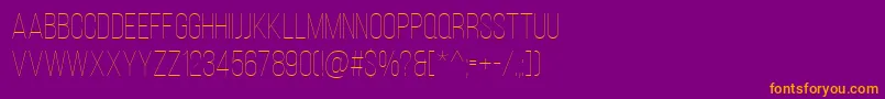 BebasNeueThin Font – Orange Fonts on Purple Background