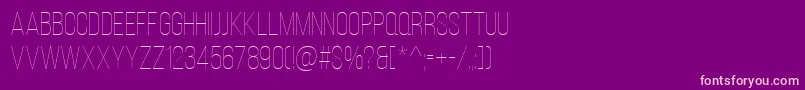 BebasNeueThin Font – Pink Fonts on Purple Background