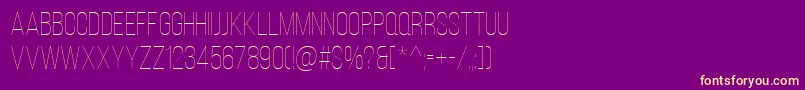 BebasNeueThin Font – Yellow Fonts on Purple Background