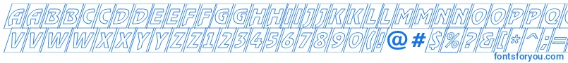 フォントARewindertitulcmotlobl – 青いフォント