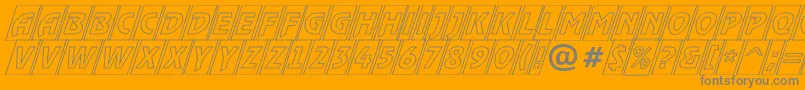 ARewindertitulcmotlobl Font – Gray Fonts on Orange Background