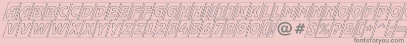 Fonte ARewindertitulcmotlobl – fontes cinzas em um fundo rosa