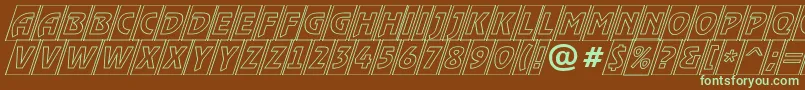 ARewindertitulcmotlobl Font – Green Fonts on Brown Background