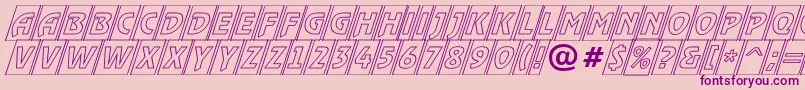 ARewindertitulcmotlobl-Schriftart – Violette Schriften auf rosa Hintergrund