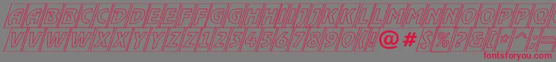 ARewindertitulcmotlobl Font – Red Fonts on Gray Background