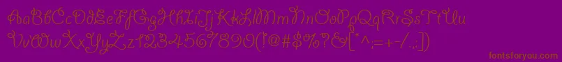 Giddyupwebpro Font – Brown Fonts on Purple Background