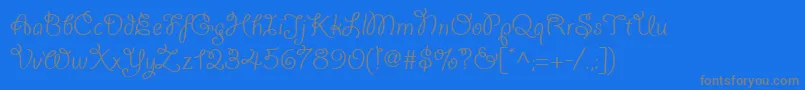 Giddyupwebpro Font – Gray Fonts on Blue Background