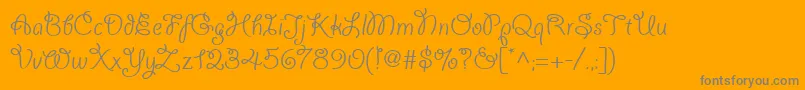 Giddyupwebpro Font – Gray Fonts on Orange Background