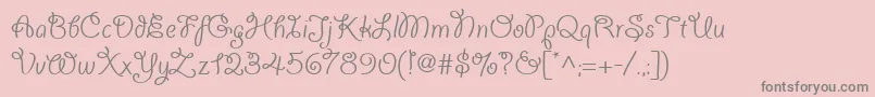 Giddyupwebpro Font – Gray Fonts on Pink Background