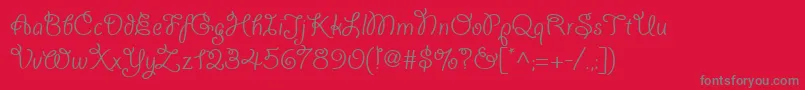 Giddyupwebpro Font – Gray Fonts on Red Background