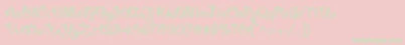 Giddyupwebpro Font – Green Fonts on Pink Background